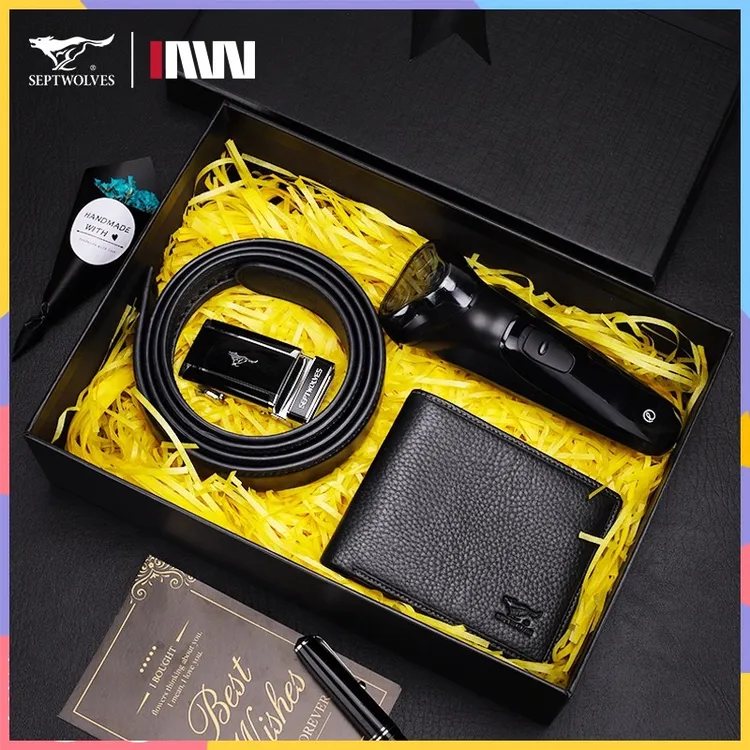 七匹狼七夕节送男士2025新款腰带皮带钱包礼盒送老公生日创意礼盒