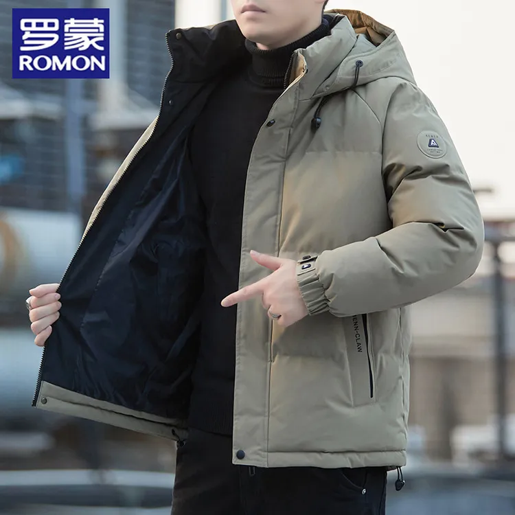 罗蒙冬季新款加厚棉服男士连帽时尚休闲防风保暖棉袄外套宽松棉衣