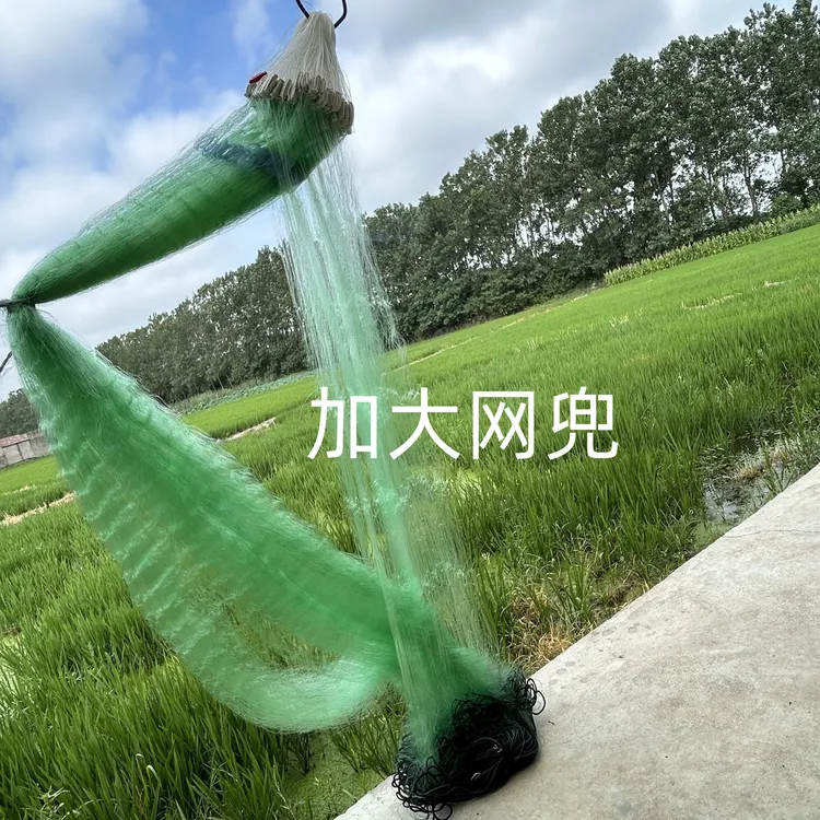 正宗船牌靓丝三层沉网加重绳包坠进口丝网渔网粘网捕鱼网柔丝挂网