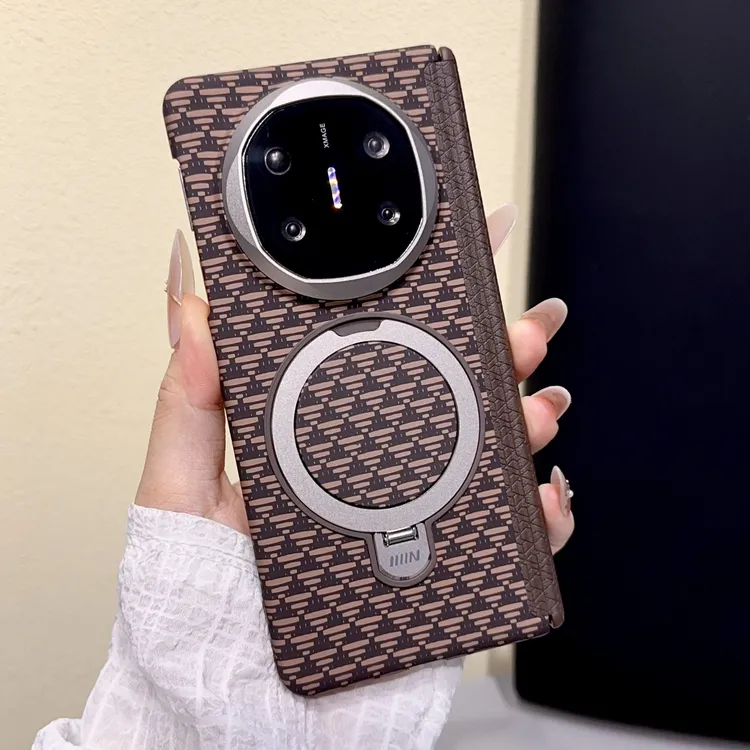 适用华为matex6手机壳磁吸支架中轴保护x5典藏版超薄碳纤维纹后壳