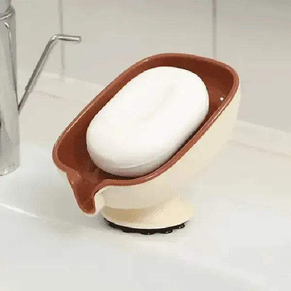 新款沥水肥皂盒免打孔家用轻奢吸盘香皂盒卫生间台面肥皂架置物盒