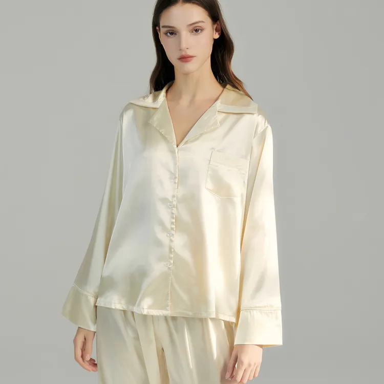 予眠纪UMENZI原创奶油香槟定制刺绣女朋友妈妈闺蜜情侣睡衣家居服