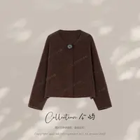 Collection今屿 秋冬重工羊驼绵羊毛气质毛呢外套JY2503N5006