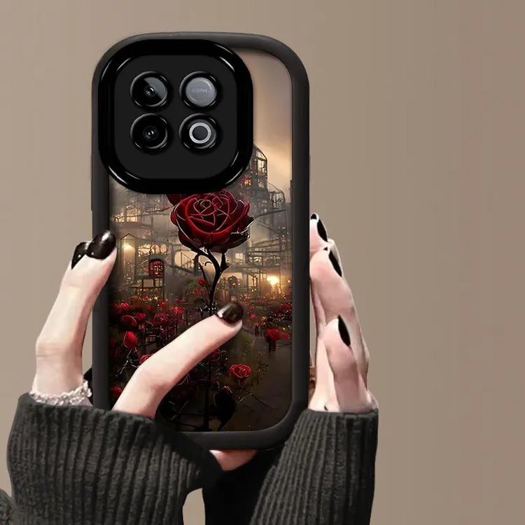 爱意玫瑰适用IQOOZ10Turbo手机壳10Turbopro泡芙壳个性液态硅胶防