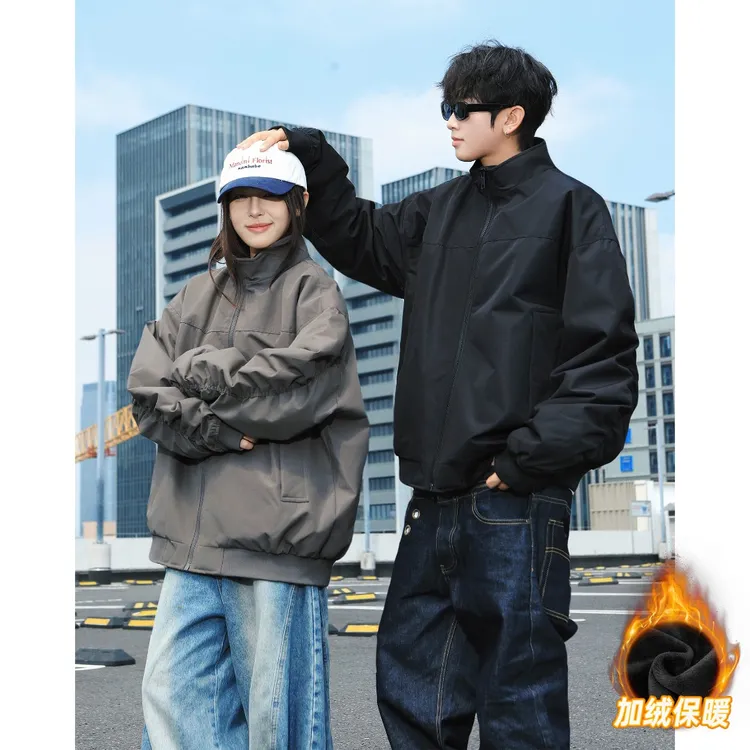 美式飞行员夹克秋冬季捏褶廓形立领三防cleanfit男女短款百搭外套