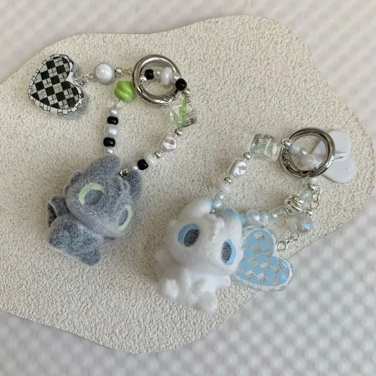 小巴库手机链挂件毛绒邮费专拍链接情侣生日礼物手机挂链小挂件