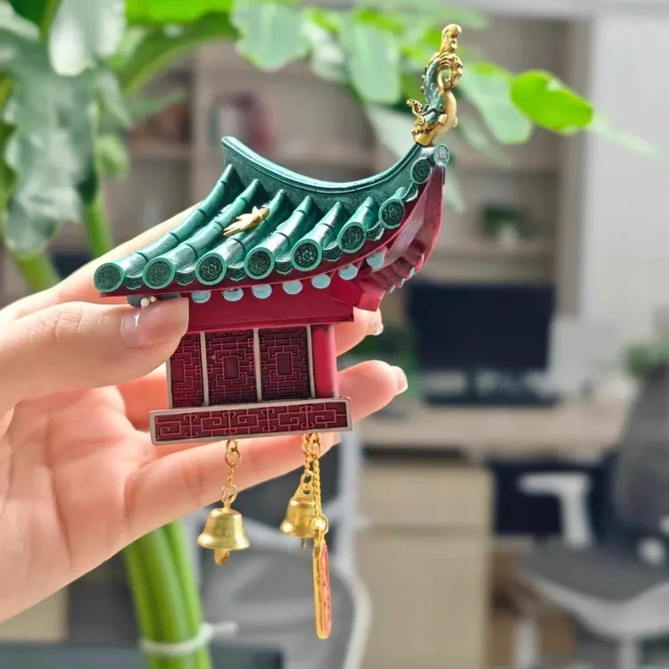 长沙爱晚亭飞檐树脂吊坠冰箱贴磁吸文创旅游纪念家居装饰伴手礼物