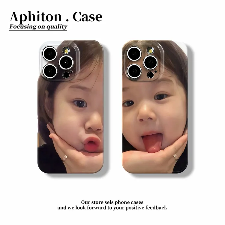 可爱搞怪女孩适用苹果16/15pro菲林手机壳日用壳