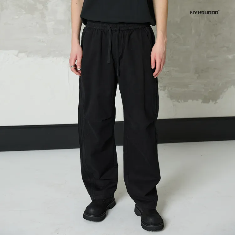 NYHSUGOO/南乙3462春季男士美式抽绳休闲裤百搭全棉舒适直筒长裤