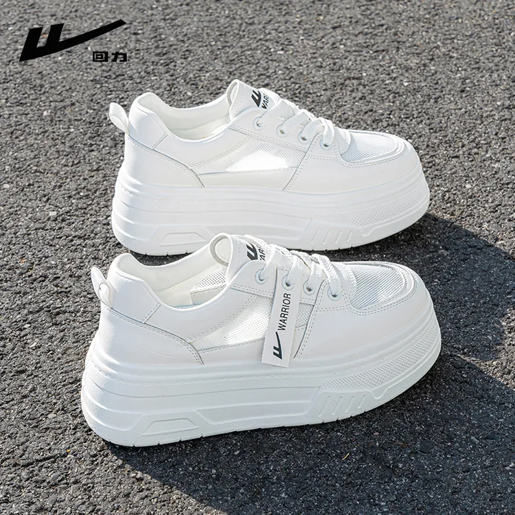 回力厚底小白鞋女款2026新款爆款配裙子增高网鞋夏季薄款网面板鞋