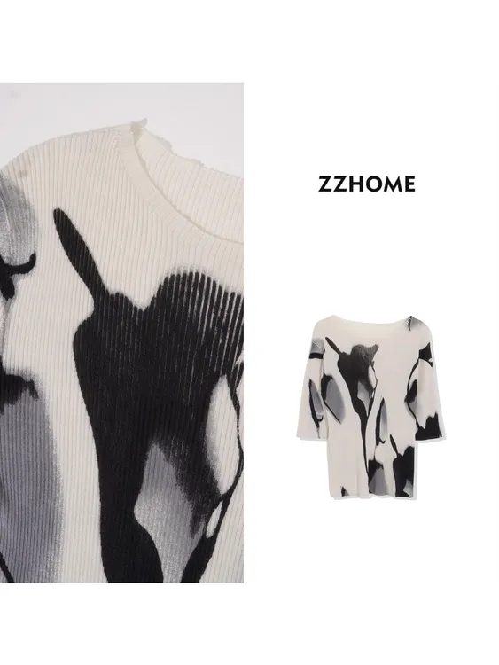 ZOZO HOME ｜织物之美失序花纹轻盈织物宽松上衣q171511p设计师款