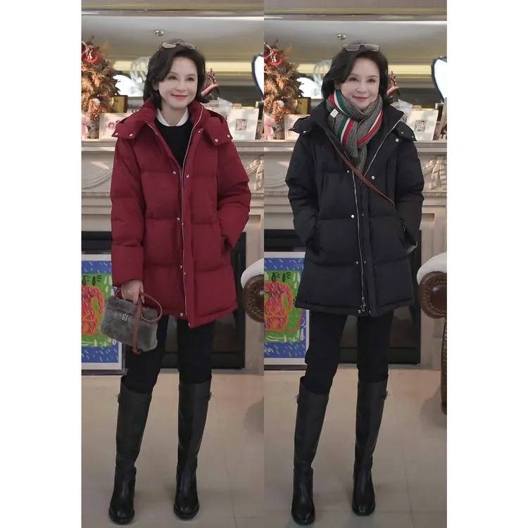 我是摩羯耀眼女主 90白鹅绒德国KUSTERS机可拆卸帽子冬羽绒服