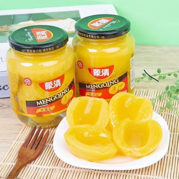 蒙清水果罐头510g*4瓶童年糖水罐头解馋美味即食瓶装