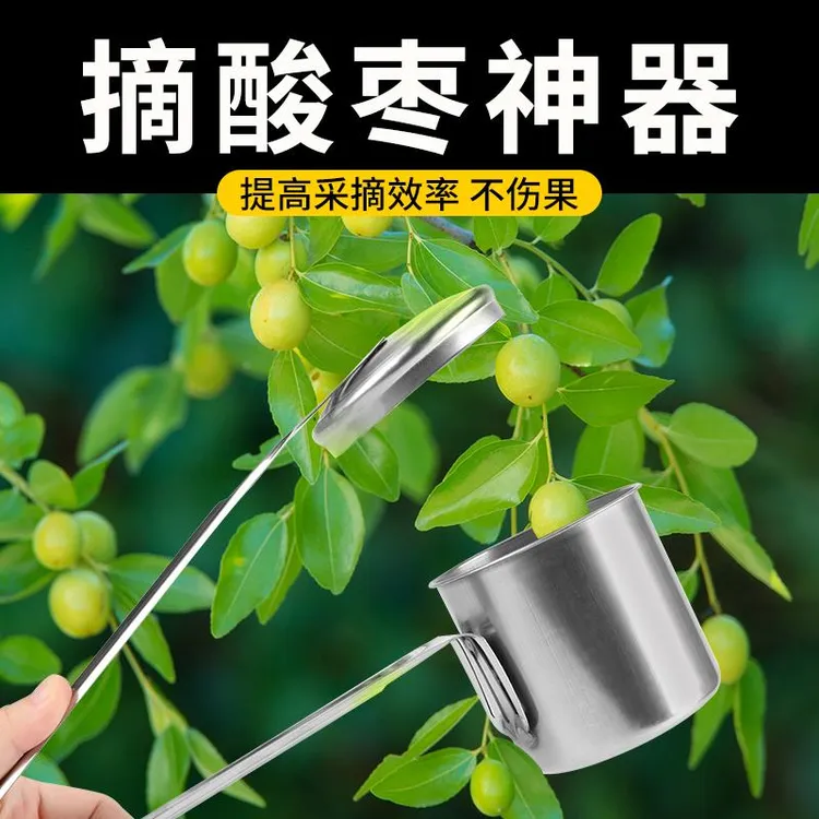 新型摘酸枣神器不锈钢采摘山枣神器摘果专用采野果摘酸枣采摘工具