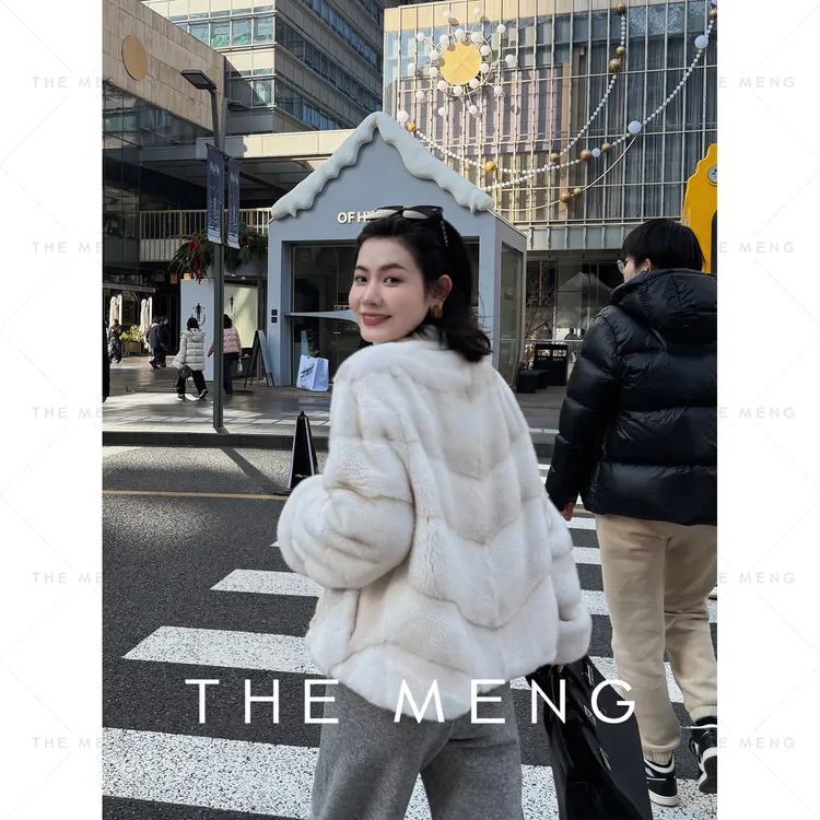 THE MENG【梦中情貂】芬兰天鹅绒珍珠短2水貂毛皮皮草#M254M1977