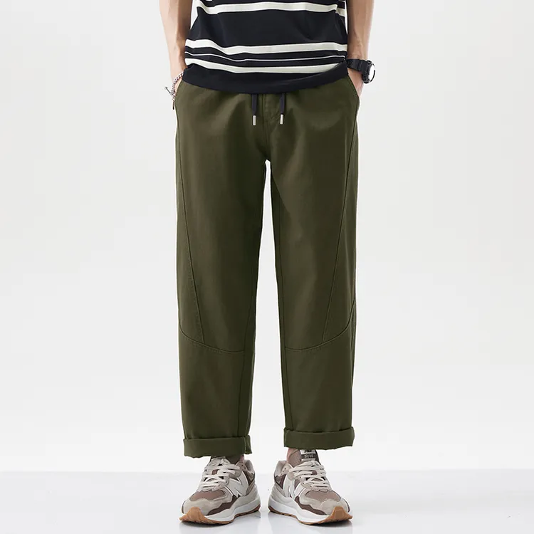 Jeanswest/真维斯宽松直筒百搭士休闲裤2025夏季潮流男直筒长裤男