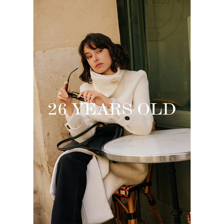 26YEARSOLD原创小众极简老钱显瘦气质苏力绵羊毛羊驼毛大衣3604