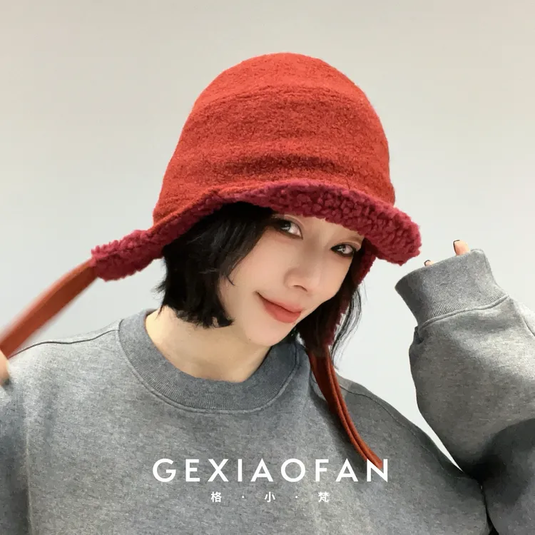 格小梵 ·外单ca4l保暖飞行帽羊毛防寒护耳帽女冬季羊毛雷锋亲子帽