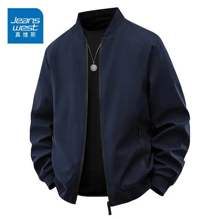 真维斯春秋季新款户外休闲外套男士美式潮牌潮流宽松棒球领夹克男