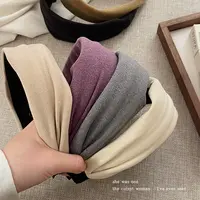 夏季绒面宽边高颅顶发箍女款洗脸发卡头箍百搭发捆头窟时尚发饰品