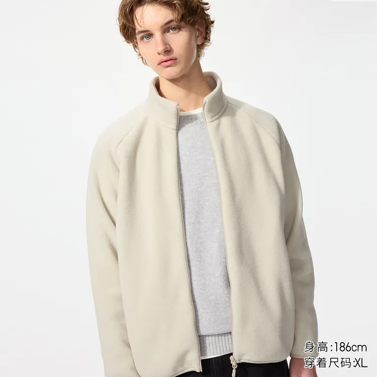 优衣库男装女装摇粒绒拉链茄克/长袖外套夹克25秋冬新款479792