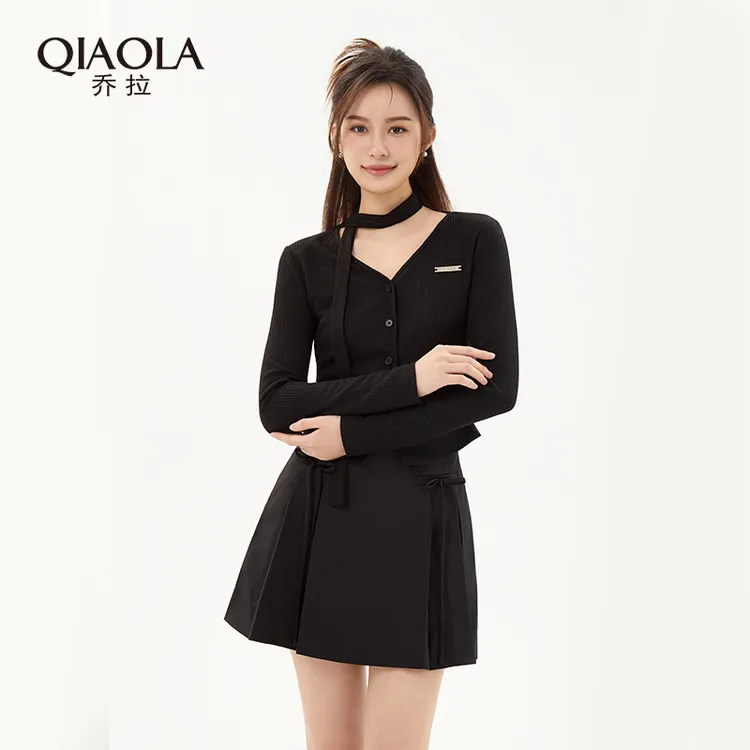 QIAOLA/乔拉【晚风清梦】春夏款梭织弹性温和亲肤气质时尚套装预售