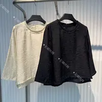 【长卿】新中式浮光锦国风七分袖上衣D501