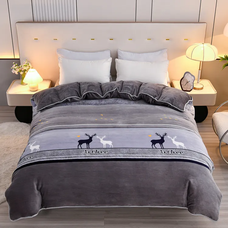 【单独被套】加厚毛绒单人被套1.5米2米加绒保暖学生宿舍双面绒被罩