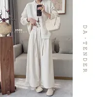 DA·Tender【休闲美学小腰带阔腿裤】秋冬厚款高级老钱随性百搭