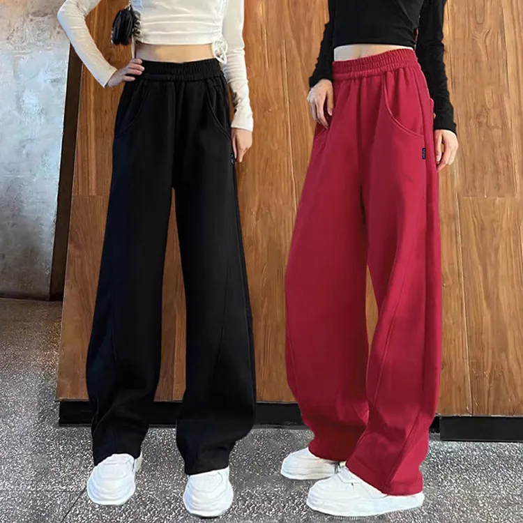 香蕉裤女高腰垂感拖地裤显瘦加厚松紧腰韩版加长阔腿裤潮宽松显瘦