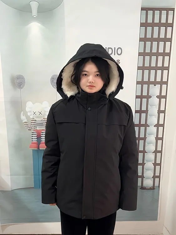 活里活面整皮裁剪可拆卸羊皮毛一体保暖休闲冬季加厚款外套连帽