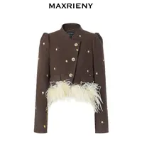 【高高甄选】MAXRIENY【商场同款】宫廷感小香风外套高级感秋冬