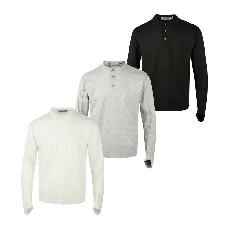 MADEEXTREME 秋冬小众高级感亨利杉纽扣针织长袖打底套头纯色上衣