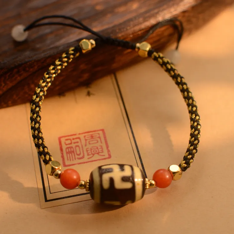 万字天珠玉米结男女同款手绳玛瑙手绳通用