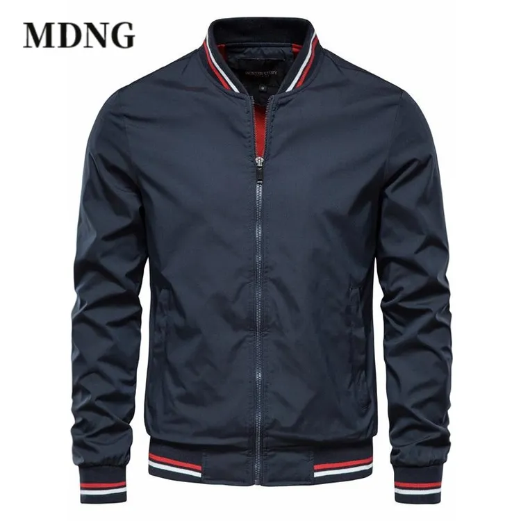 MDNG秋季新款高级感立领休闲男士修身棒球服男款防风百搭时尚夹克