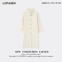 LOFAIIEN/洛梵怡 "礼物"设计款绵羊毛秋冬长款大衣