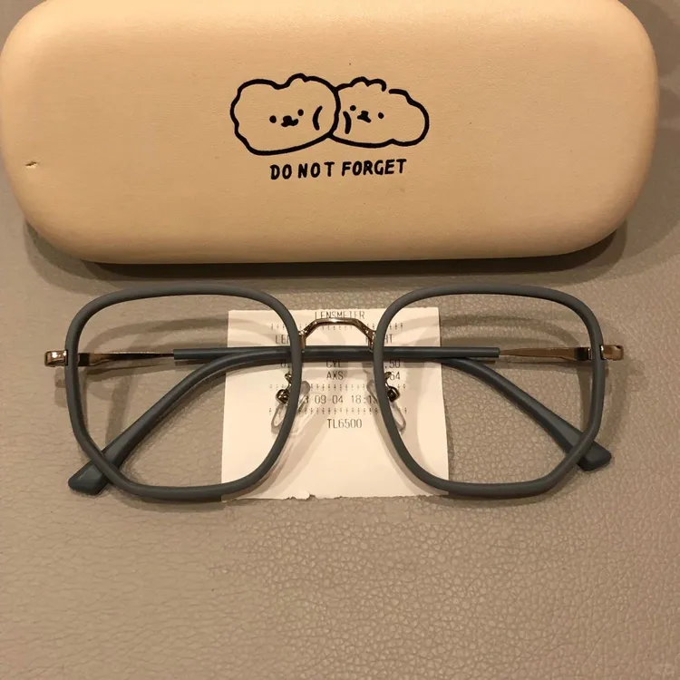 摩卡棕近视眼镜女大脸韩系显瘦眼镜框可配度数防蓝光男方形框眼镜