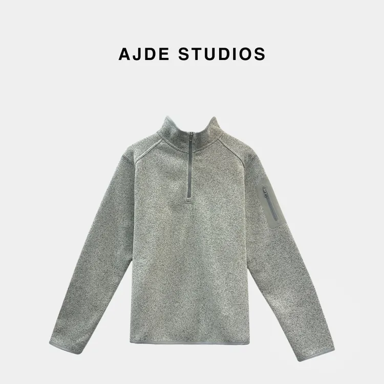 AJDE｜鸟JIA芝麻纱抓绒衣01