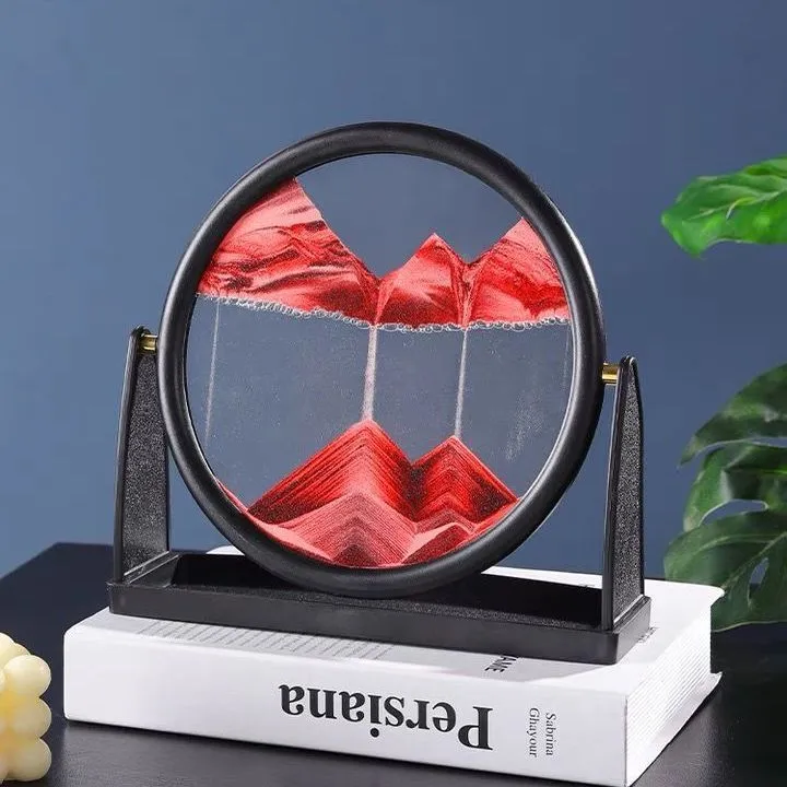 创意流沙画摆件玻璃沙漏客厅电视柜酒柜家居装饰品生日礼物送女生