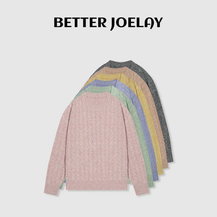 BETTER JOELAY-【百变小迷糊】时尚针织毛衣套头款个性慵懒LL6255