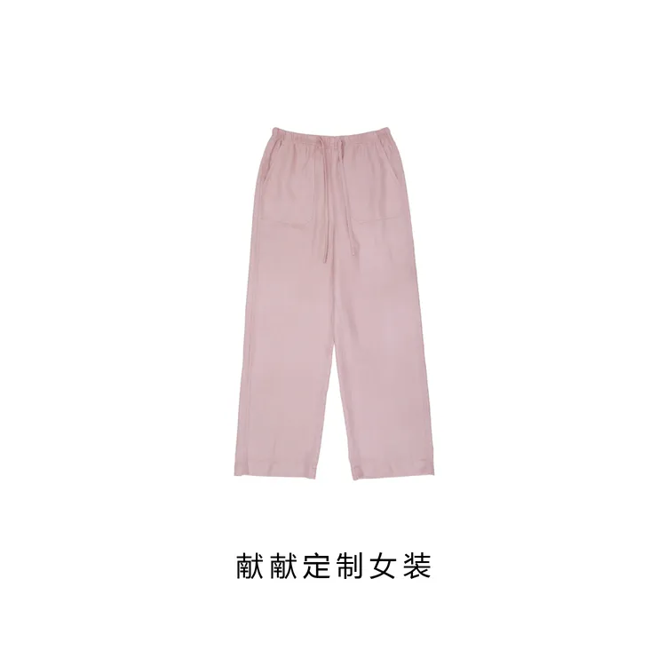 “亚麻神裤” 人手必备两条 白色不透巨显瘦天丝亚麻休闲裤 24-119