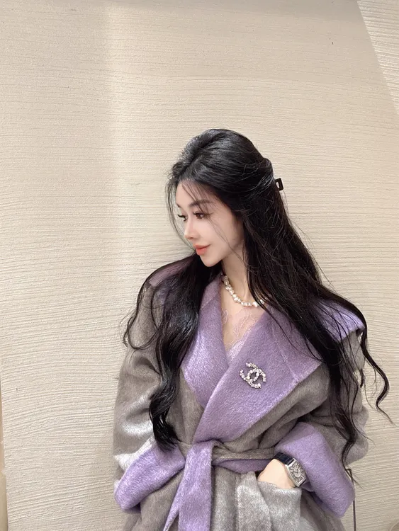 双面羊毛大衣女2025年新款高级感超好看气质名媛短款系带毛呢外套
