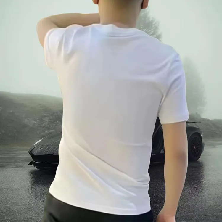 夏季新款时尚潮牌百搭男士弹力柔软透气圆领短袖T恤