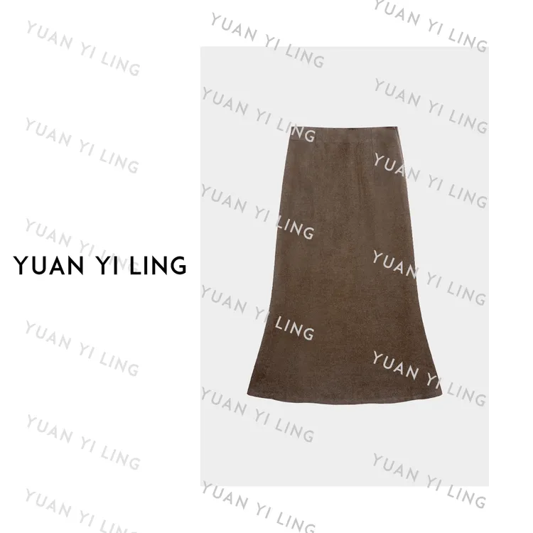 袁艺灵【极简鱼尾】25定制羊毛法兰绒天丝羊毛优雅时尚鱼尾裙9056