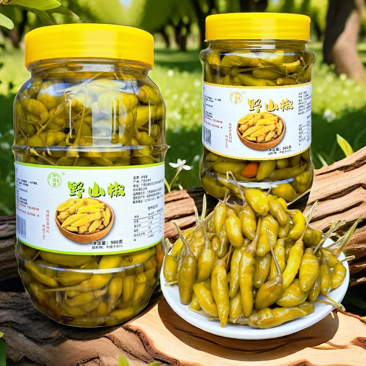 拌饭婆广西特产酸辣野山椒泡椒酸菜烤鱼佐料小米辣下饭泡椒小米辣