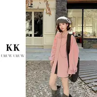 柯柯【半岛邂逅】 天丝棉混纺领口蕾丝拼接设计感慵懒宽松衬衣KN166