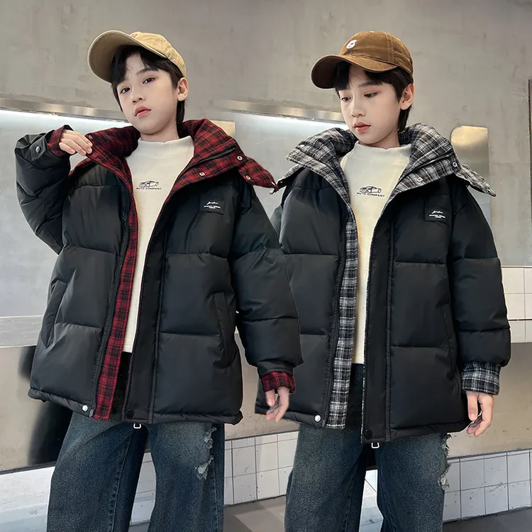 男童棉服2024新款冬季加厚保暖棉衣中大装男孩冬装外套棉袄潮时尚
