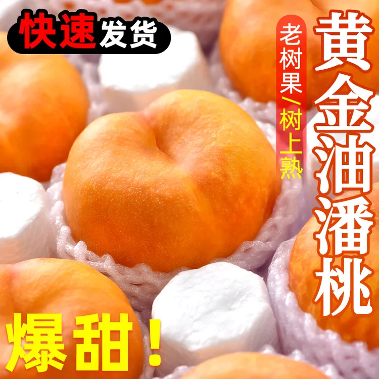 【香甜多汁】彩虹油蟠桃新鲜水果蒙阴黄桃黄金奶油蟠桃蜜桃甜脆桃子