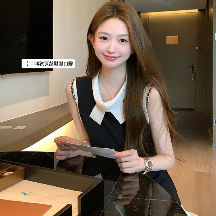 正确版】富家千金优雅名媛老钱风蝴蝶结小香风连衣裙女轻奢高级感