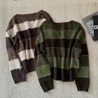 【米可家】特种纱条纹撞色高品毛衫5166